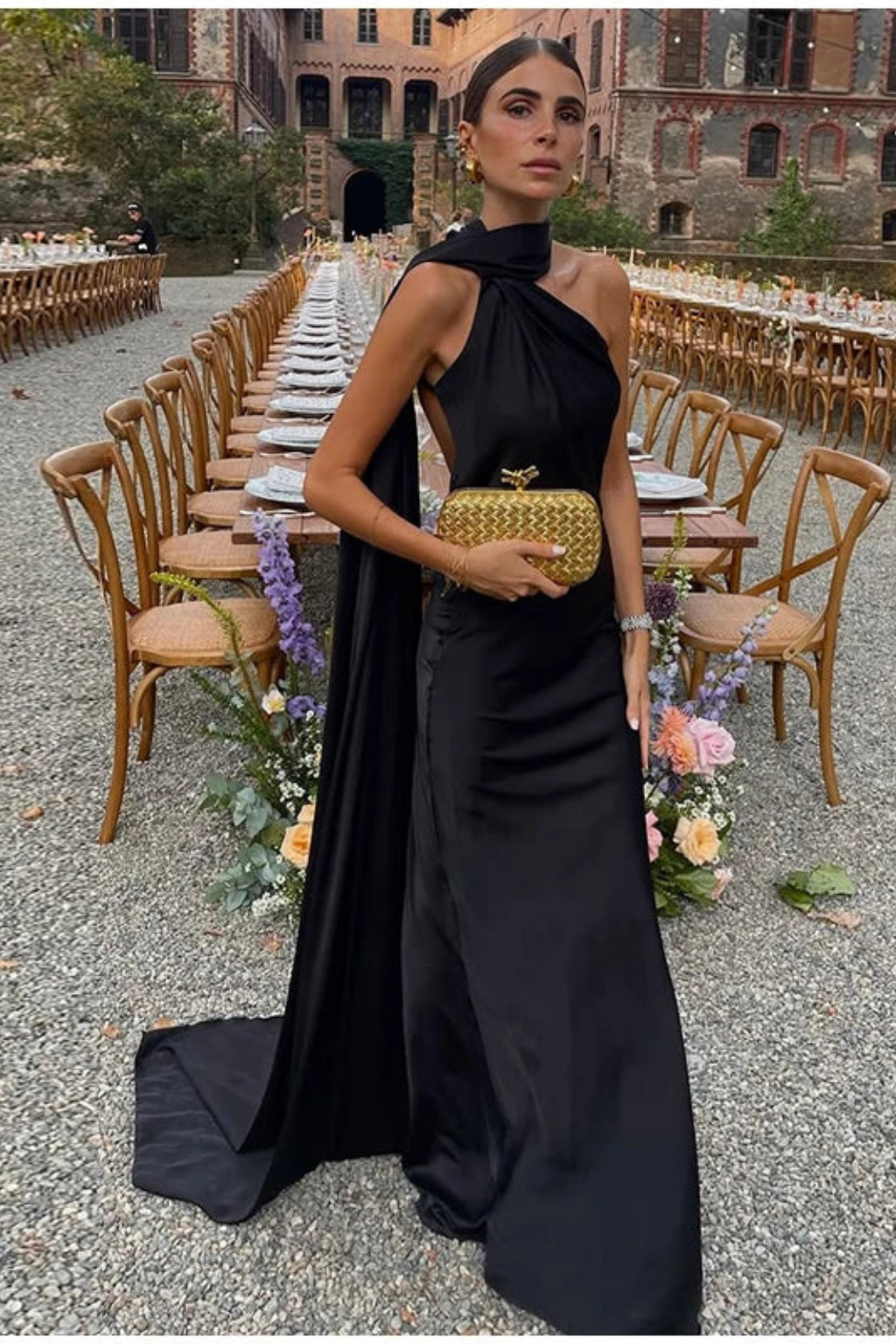 Halter Neck Sleeveless Maxi Dress for Women | Elegant Wedding Guest Attire