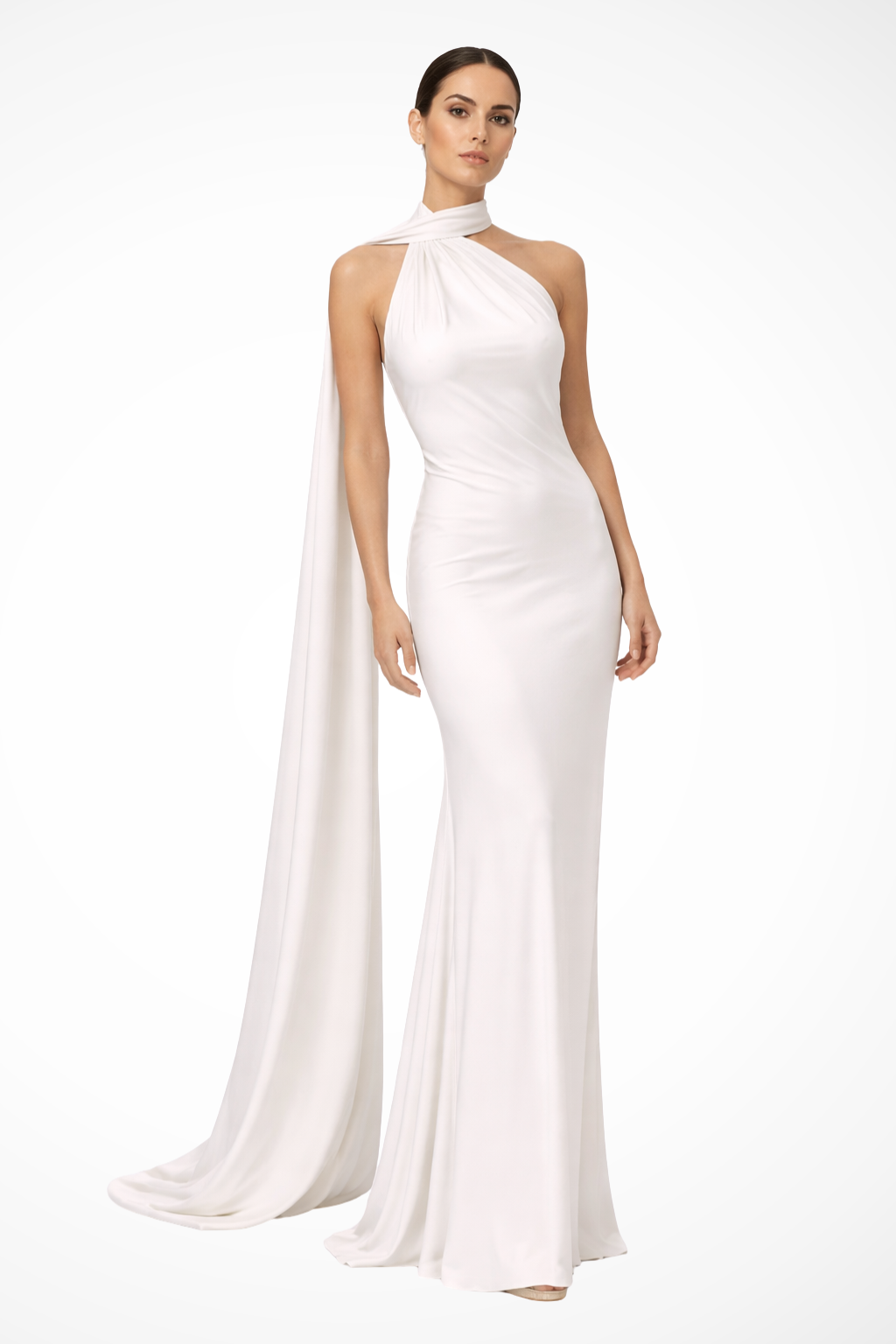 Halter Neck Sleeveless Maxi Dress for Women | Elegant Wedding Guest Attire