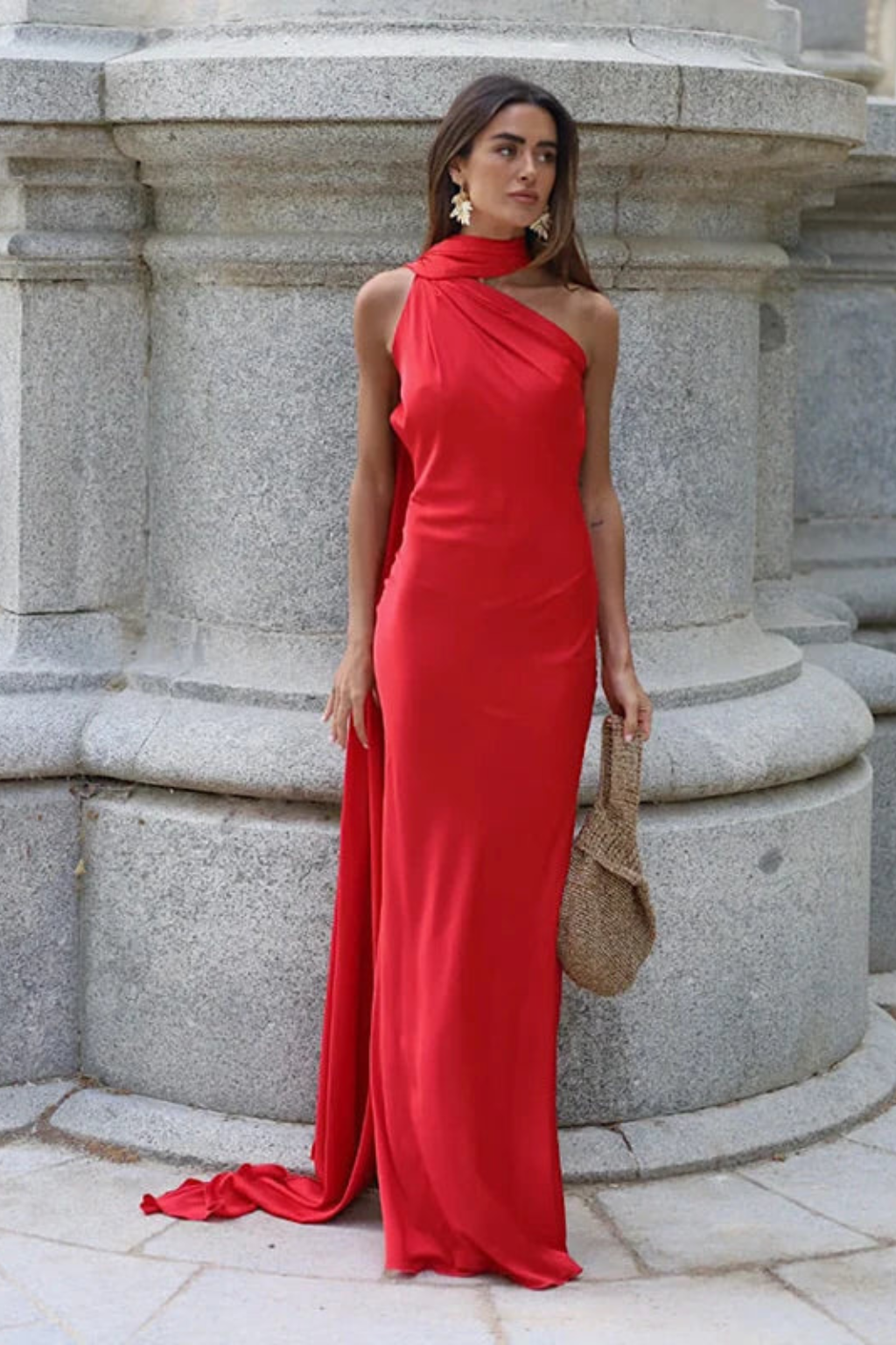 Halter Neck Sleeveless Maxi Dress for Women | Elegant Wedding Guest Attire