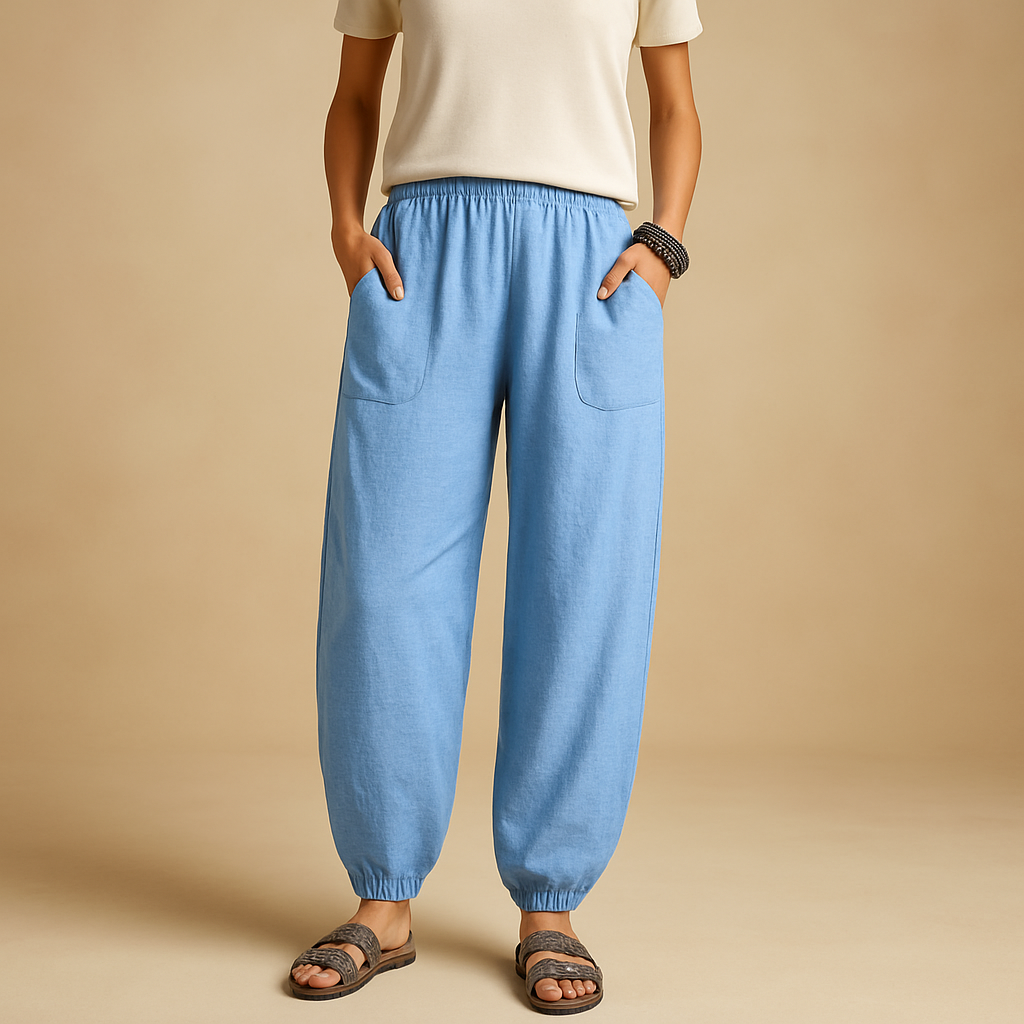 High-Waist Lightweight Boho Pants for Women | Casual Summer Trousers for Everyday Comfort