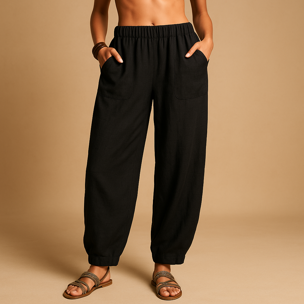 High-Waist Lightweight Boho Pants for Women | Casual Summer Trousers for Everyday Comfort