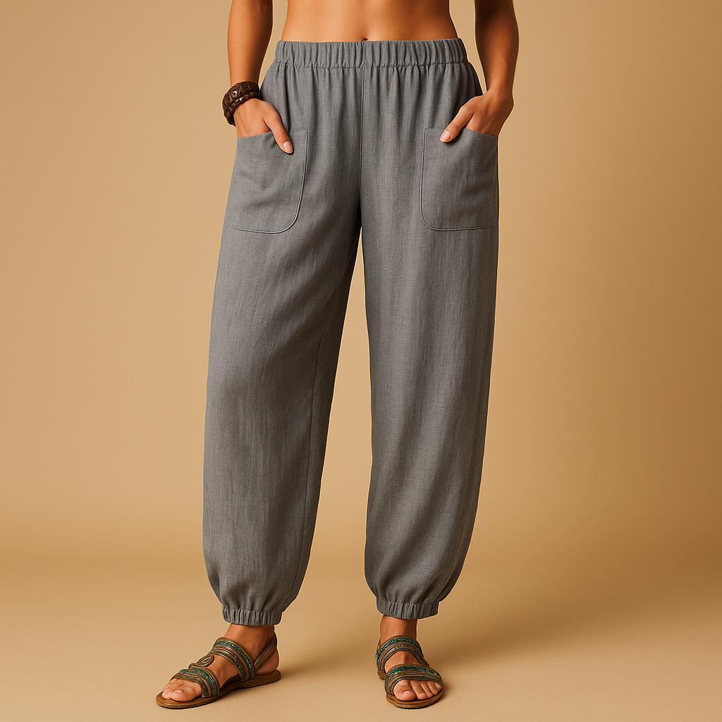 High-Waist Lightweight Boho Pants for Women | Casual Summer Trousers for Everyday Comfort