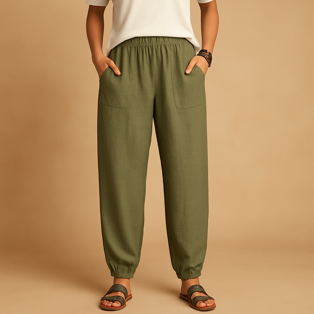 High-Waist Lightweight Boho Pants for Women | Casual Summer Trousers for Everyday Comfort
