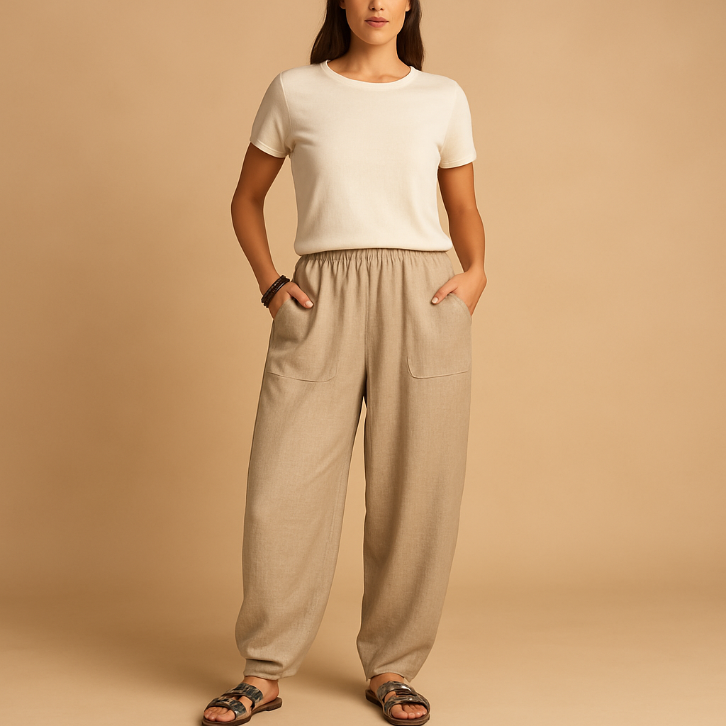 High-Waist Lightweight Boho Pants for Women | Casual Summer Trousers for Everyday Comfort