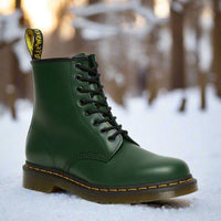 Unisex Lace-Up Boots with Padded Insole – Green