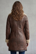 Elegante Lederjacke für Damen mit Lammfellfutter – Alltag, Freizeit