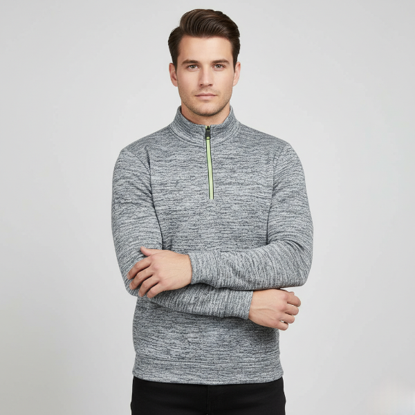 Insulated Fleece Jacket with Zip Neck - Breathable Layer for Hiking in Cool Weather