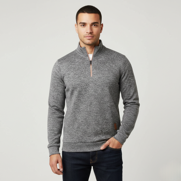 Insulated Fleece Jacket with Zip Neck - Breathable Layer for Hiking in Cool Weather