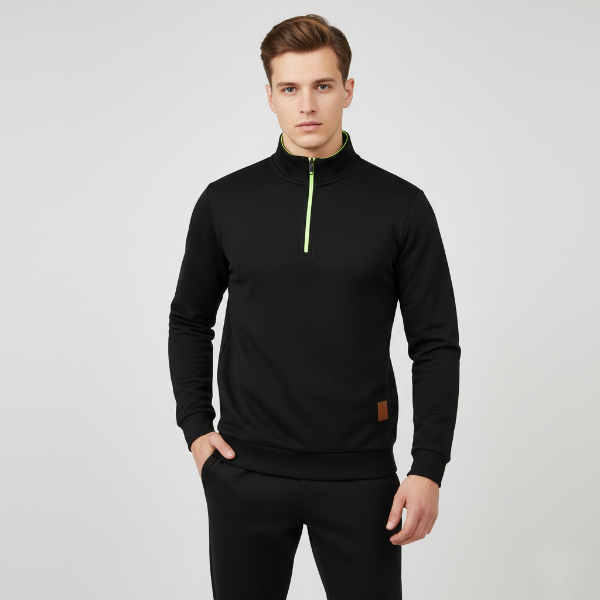 Insulated Fleece Jacket with Zip Neck - Breathable Layer for Hiking in Cool Weather