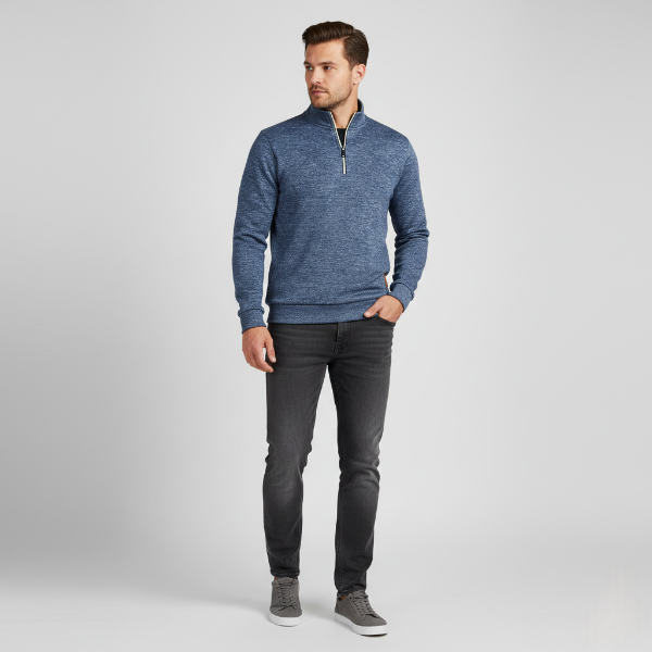 Insulated Fleece Jacket with Zip Neck - Breathable Layer for Hiking in Cool Weather