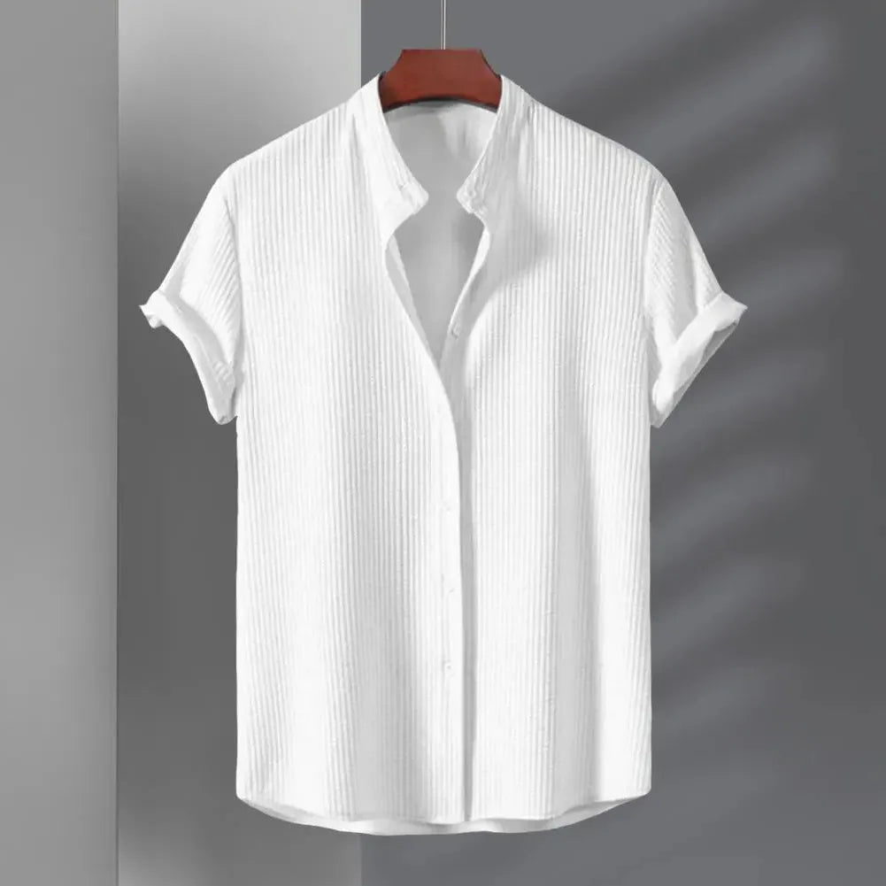 Italian Cotton Dress Shirt for Men - Classic Fit, Casual or Formal Wear