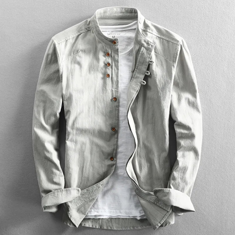 Japan-Style Katana Shirt - Lightweight Cotton Casual Wear for Men