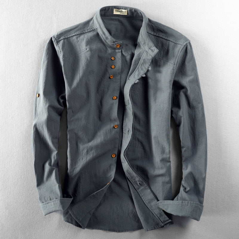 Japan-Style Katana Shirt - Lightweight Cotton Casual Wear for Men