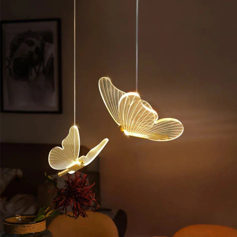 Butterfly LED Pendant Light Fixture - Modern Design for Home Decor - Adjustable Brightness - Energy-Efficient Lighting