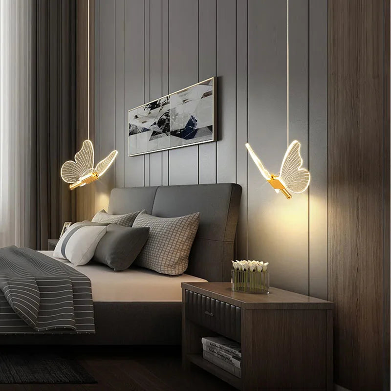 Butterfly LED Pendant Light Fixture - Modern Design for Home Decor - Adjustable Brightness - Energy-Efficient Lighting