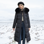 Fur-Hooded Winter Parka for Women – Stylish, Warm & Perfect for Outdoor Activities
