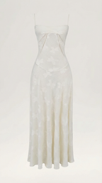 Lace Maxi Dress for Women - Elegant Floral Design - Perfect for Formal Events and Special Occasions