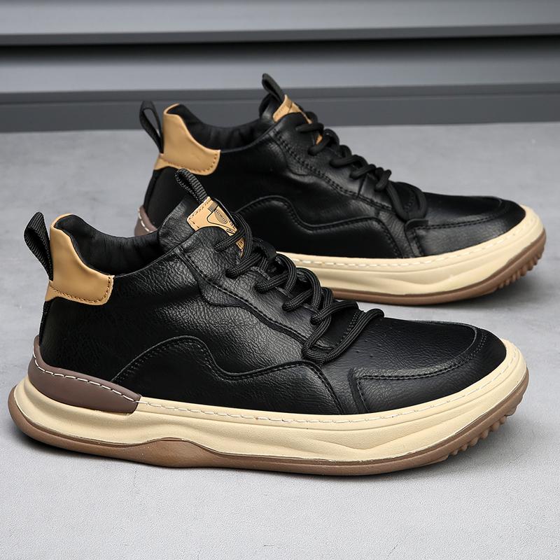 Leather Trainers for Men - Casual Style Sneakers for Everyday Wear