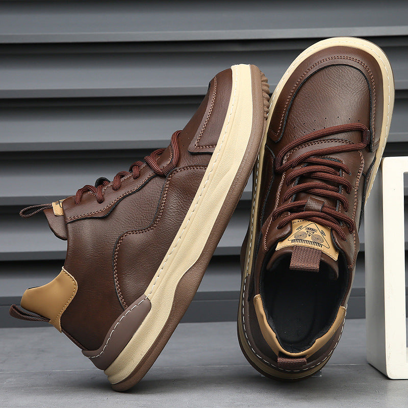 Leather Trainers for Men - Casual Style Sneakers for Everyday Wear