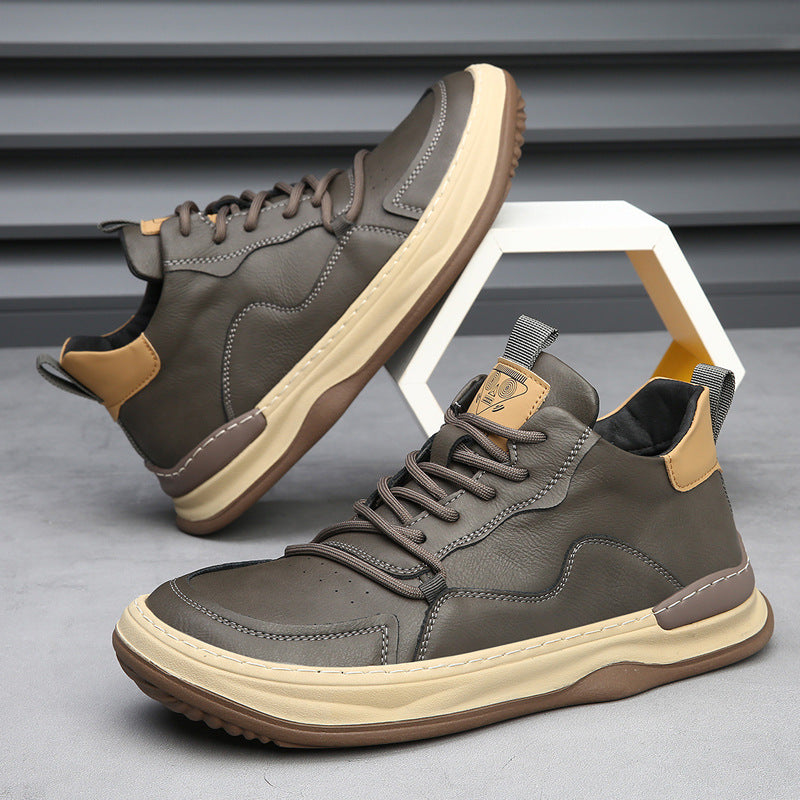Leather Trainers for Men - Casual Style Sneakers for Everyday Wear