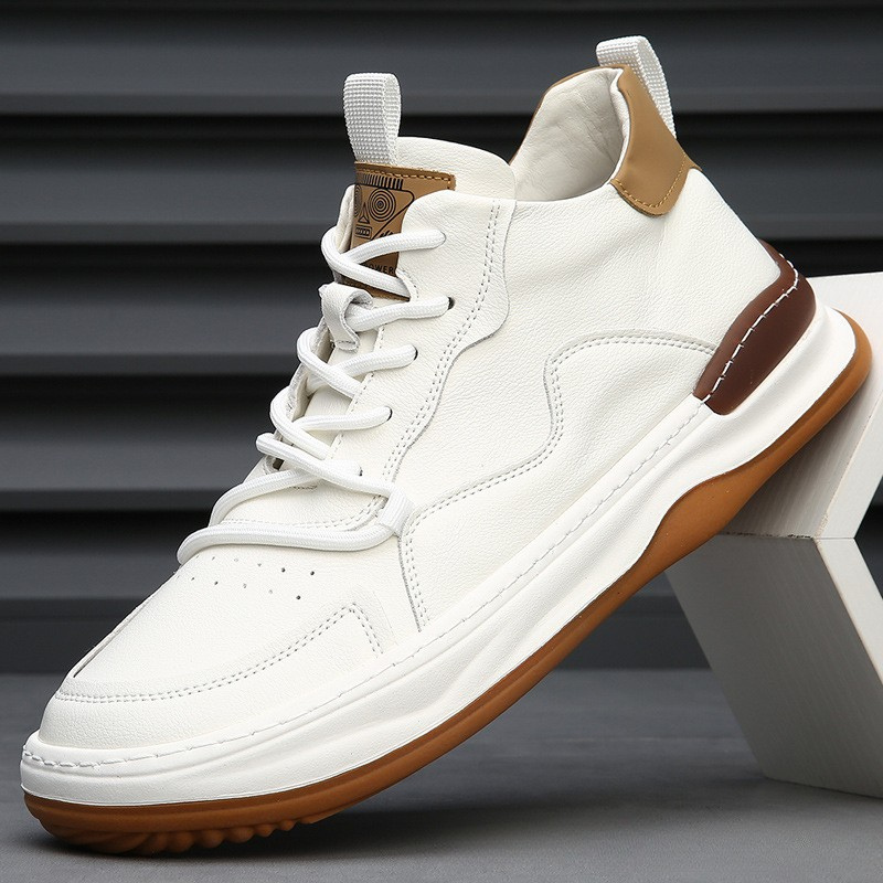 Leather Trainers for Men - Casual Style Sneakers for Everyday Wear