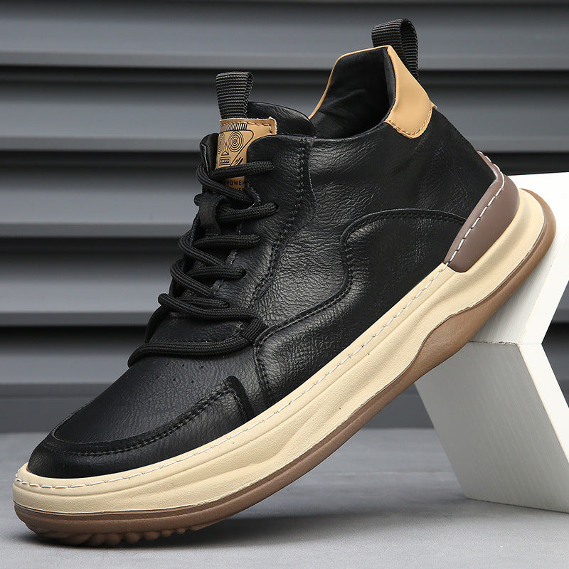 Leather Trainers for Men - Casual Style Sneakers for Everyday Wear