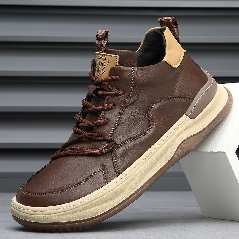 Leather Trainers for Men - Casual Style Sneakers for Everyday Wear