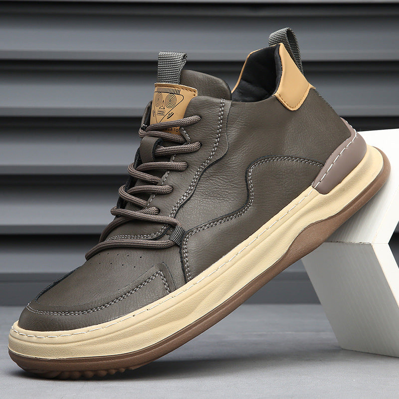 Leather Trainers for Men - Casual Style Sneakers for Everyday Wear