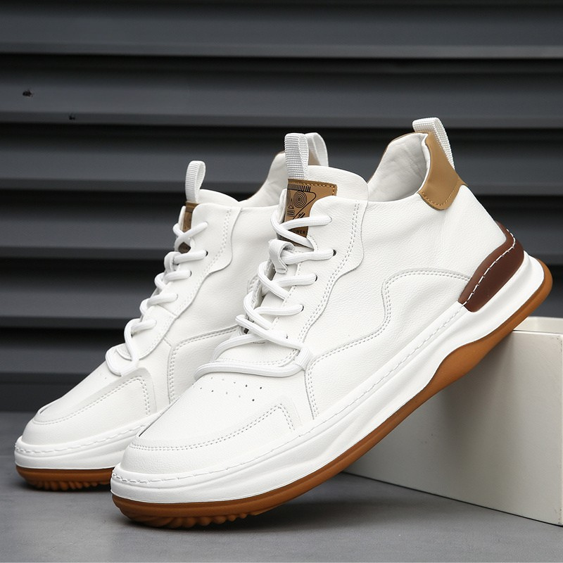 Leather Trainers for Men - Casual Style Sneakers for Everyday Wear