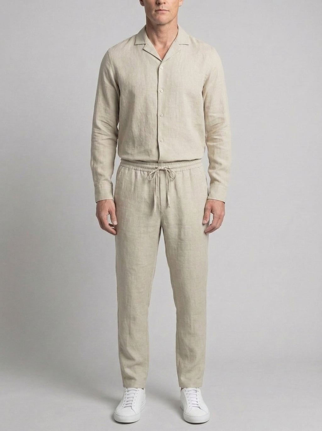 Lightweight Linen Shirt and Pants Set for Men – Casual Summer Outfit