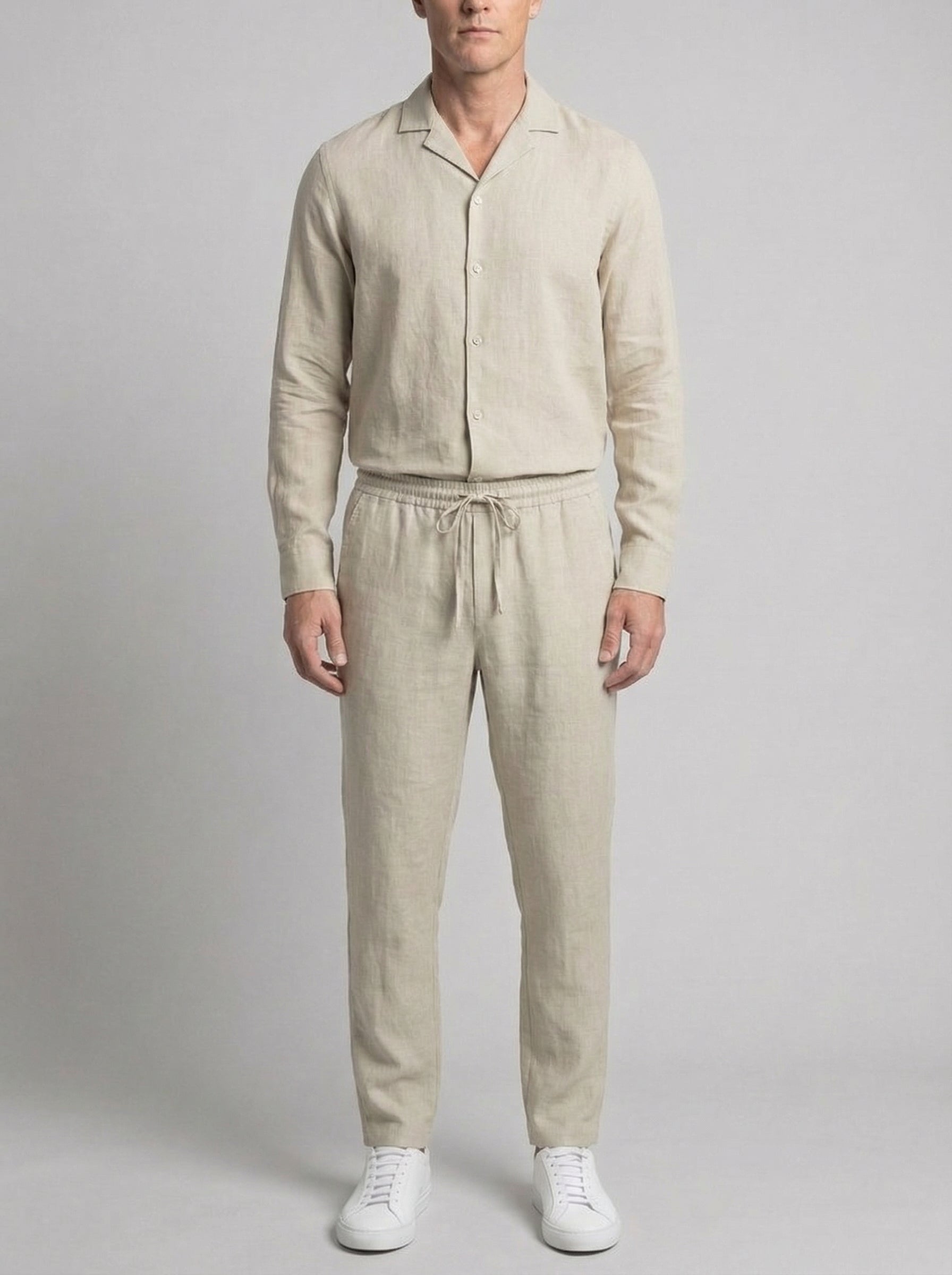 Lightweight Linen Shirt and Pants Set for Men – Casual Summer Outfit