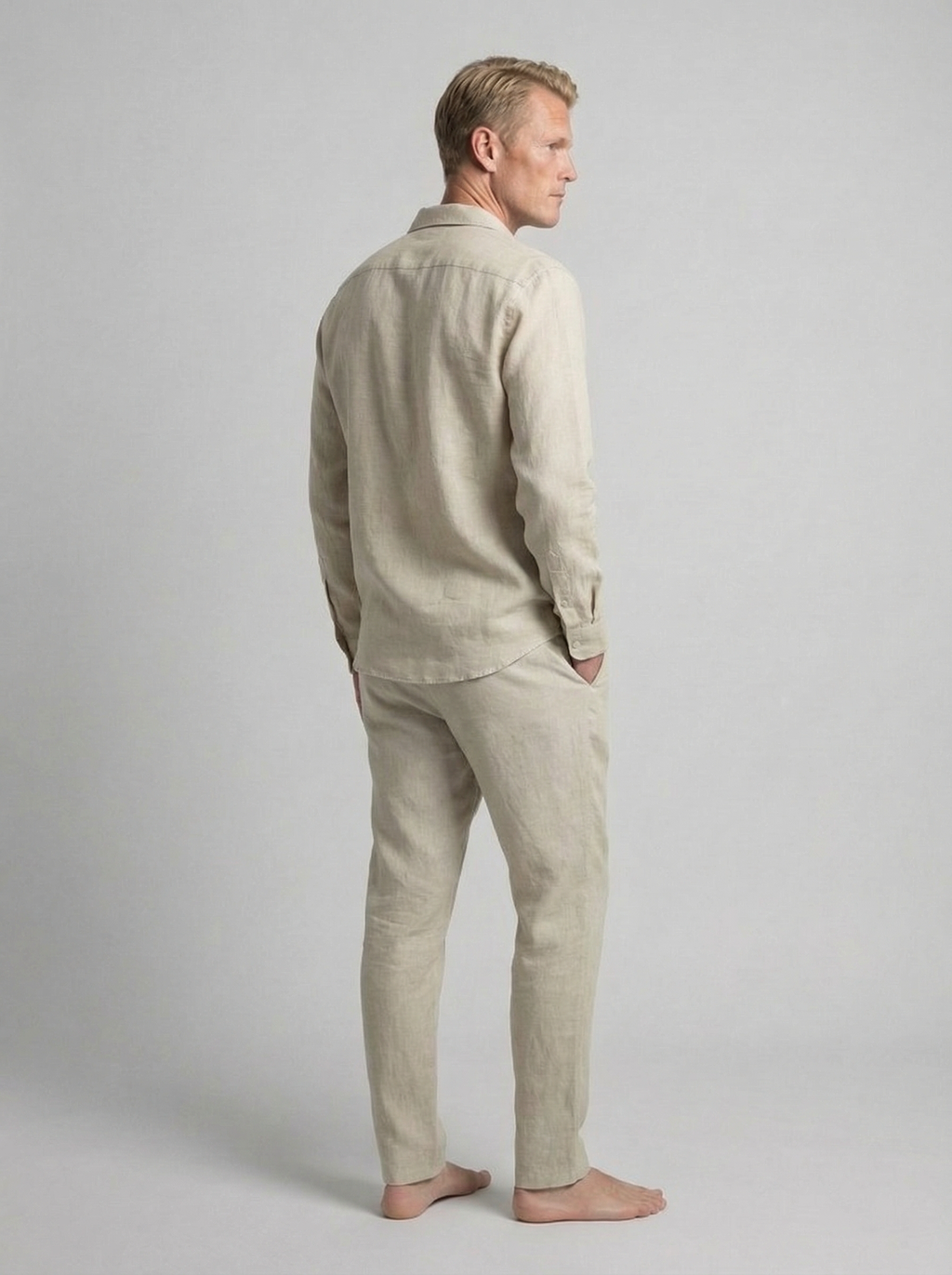 Lightweight Linen Shirt and Pants Set for Men – Casual Summer Outfit