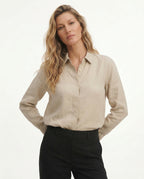 Linen Blouse for Women - Casual Short Sleeve Top for Everyday Wear