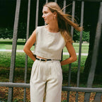 Linen Crop Top for Women - Clean Design, Casual Style, Everyday Wear