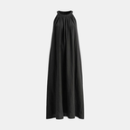 Linen Halter Neck Maxi Dress for Women - Loose Fit Summer Casual Wear