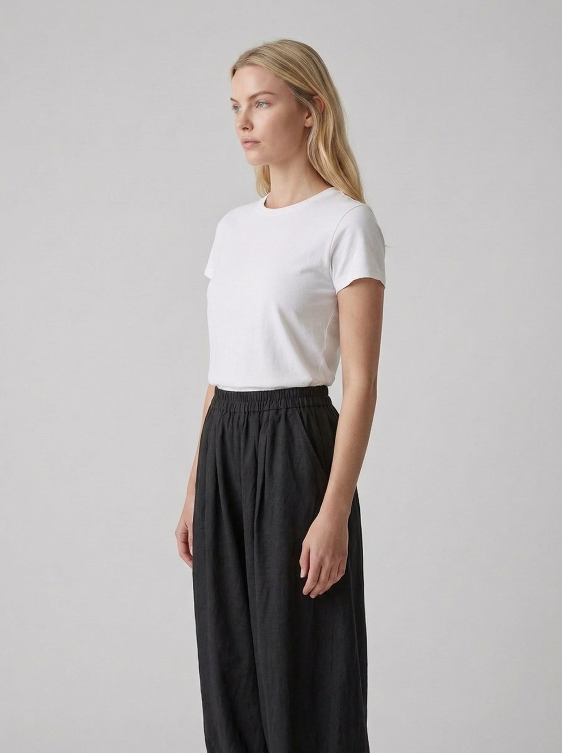 Linen Harem Pants for Women - Loose Fit Casual Trousers for Summer Wear