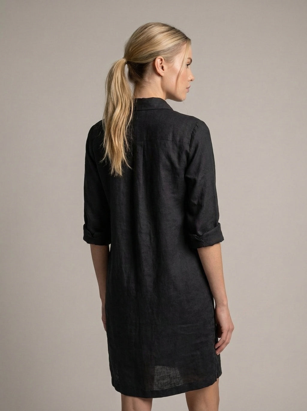 Linen Maxi Shirt Dress for Women with Button Front Design - Casual Summer Wear