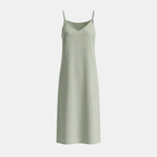 Linen Midi Slip Dress for Women - Summer Casual Wear, Lightweight and Comfortable
