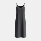 Linen Midi Slip Dress for Women - Summer Casual Wear, Lightweight and Comfortable