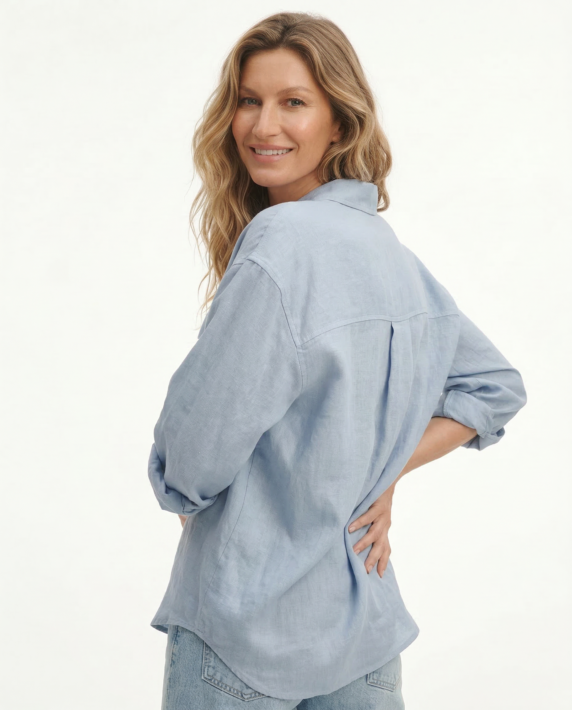 Linen Oversized Blouse for Women - Casual Chic Top for Everyday Wear