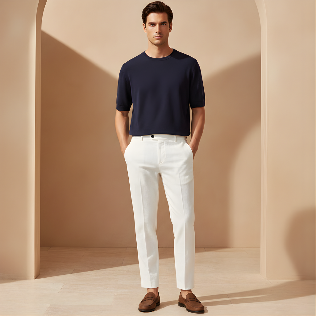 Linen Pants for Men | Old Money Style | Lightweight Casual Trousers