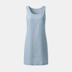 Linen Sleeveless Midi Dress for Women - Summer Casual Wear