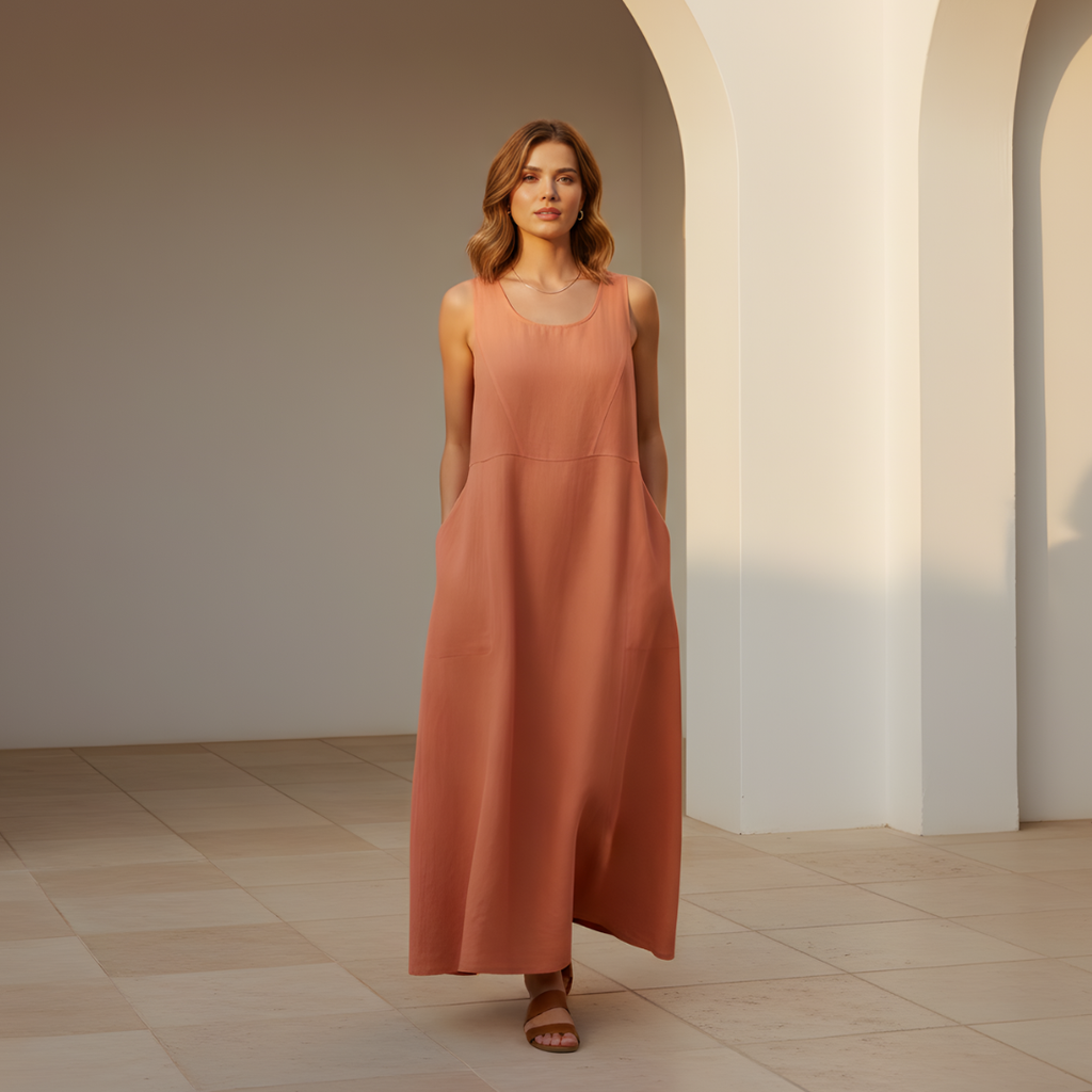 Linen Summer Dress for Women Relaxed Fit Casual Wear