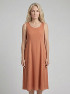 Linen Summer Dress for Women | Relaxed Fit | White Casual Outfit