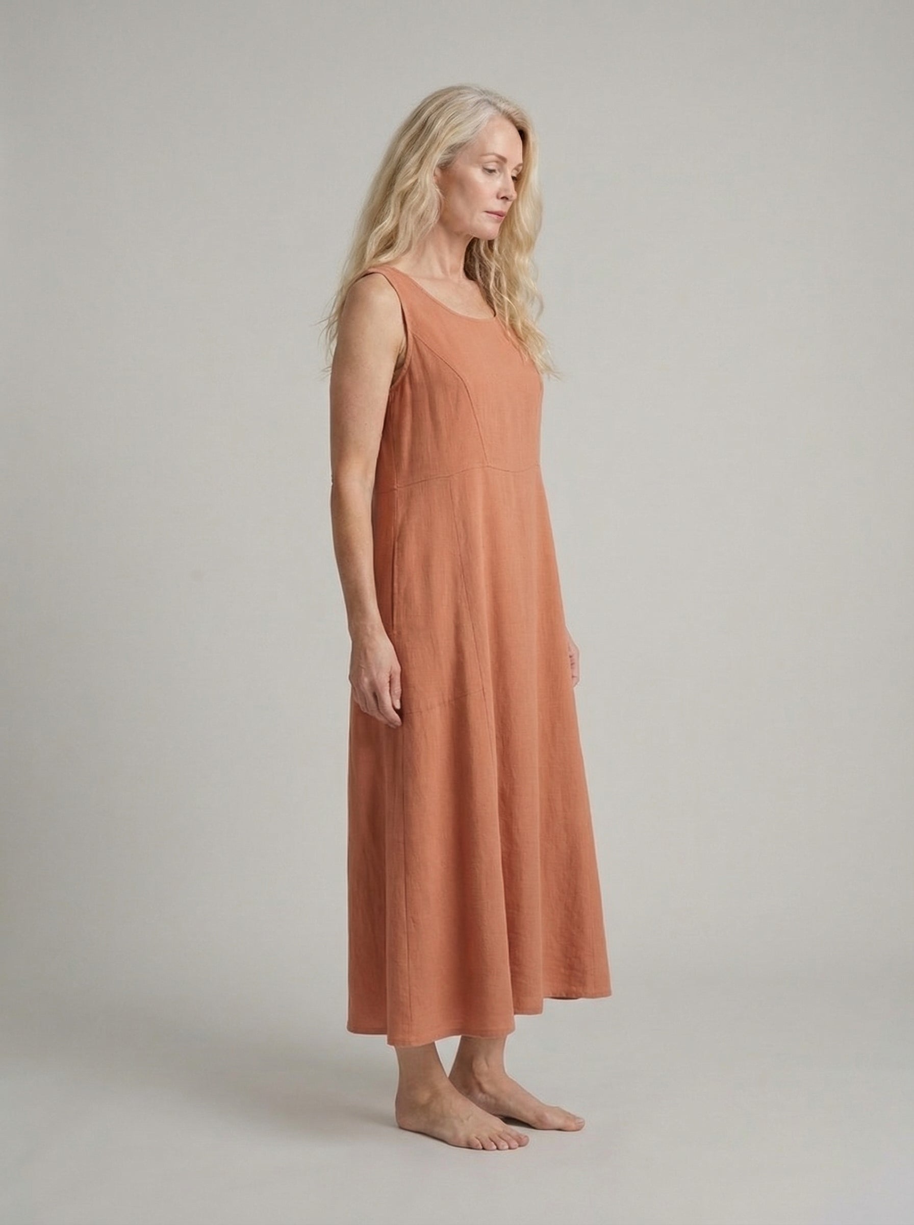 Linen Summer Dress for Women | Relaxed Fit | White Casual Outfit