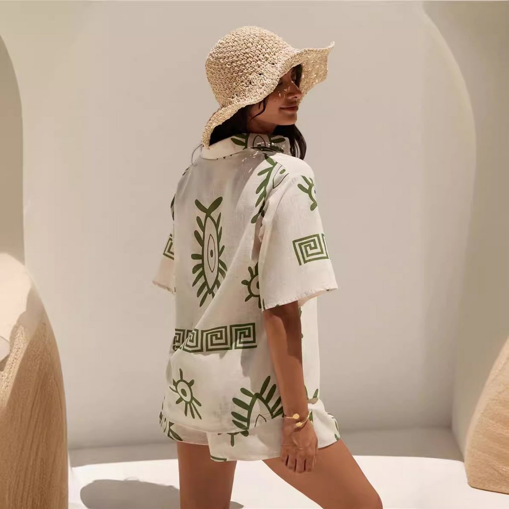 Linen Summer Outfit Set for Women - Lightweight Casual Wear for Warm Weather