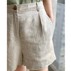 Linen Tailored Shorts for Men - Casual Summer Wear in Classic Fit