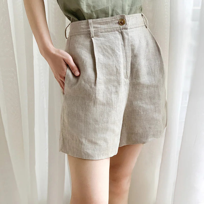 Linen Tailored Shorts for Men - Casual Summer Wear in Classic Fit