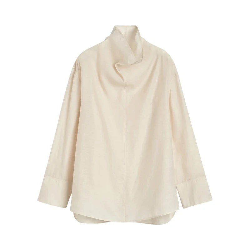 Linen Top for Women - Casual Short Sleeve Design - Lightweight Summer Wear
