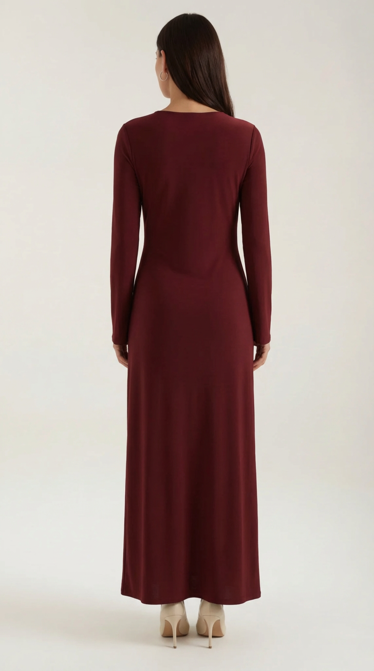 Long Sleeve Maxi Dress in Soft Fabric - Elegant Casual Wear for Women - Perfect for Parties and Everyday Outfits